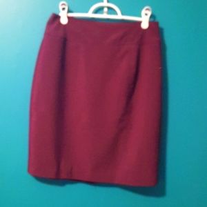 Plum Worthington Pencil Skirt